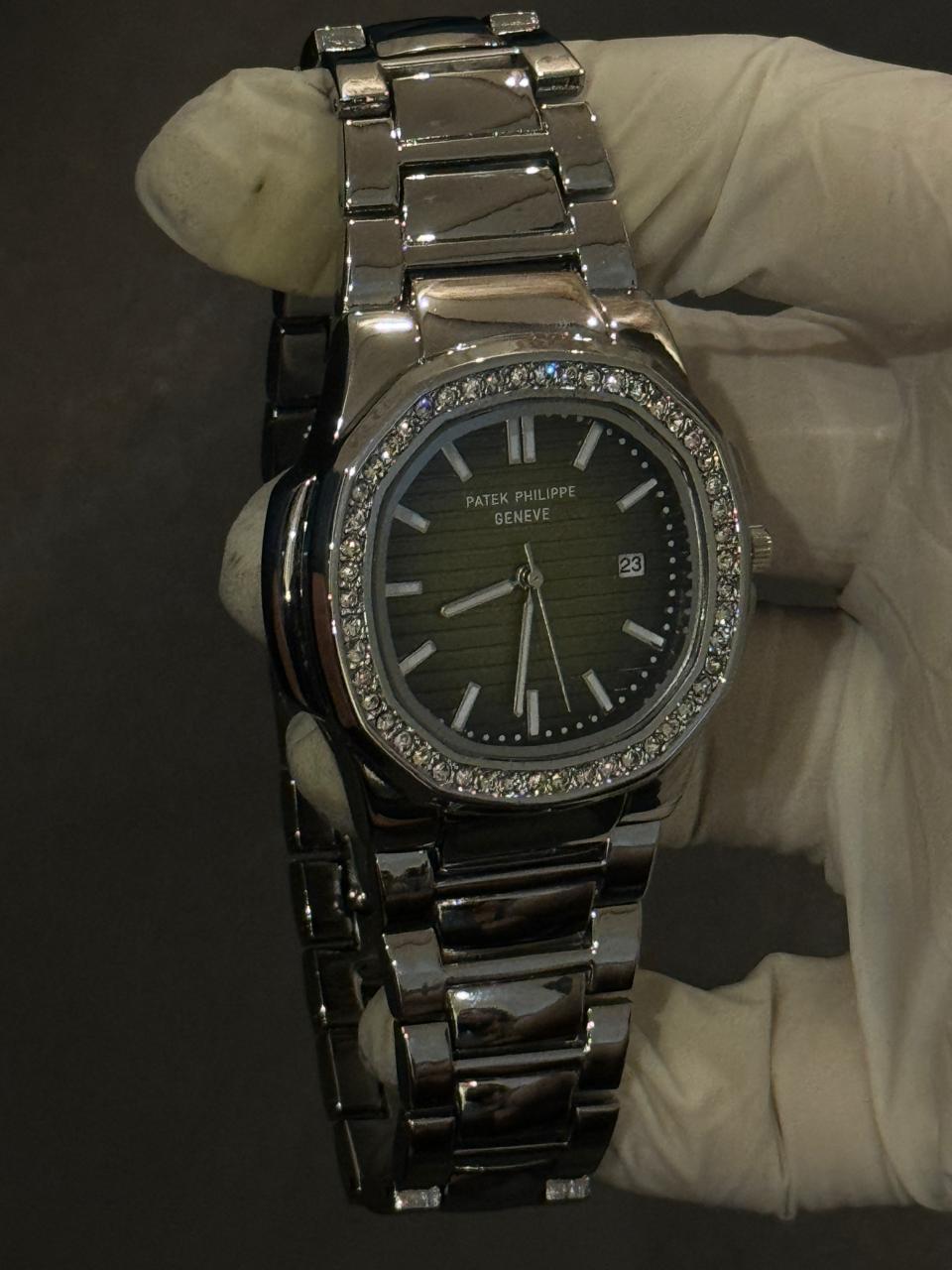 Stainless Steel Green Diall Patek Philippe